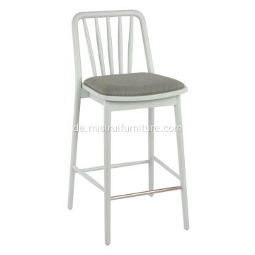 Minimalistischer Bar Stuhl weißer Holzrahmen Barhocker